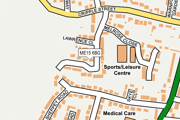 ME15 6BG map - OS OpenMap – Local (Ordnance Survey)