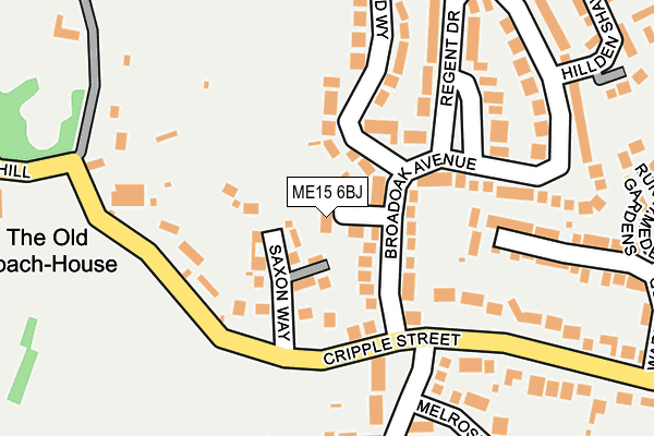 ME15 6BJ map - OS OpenMap – Local (Ordnance Survey)