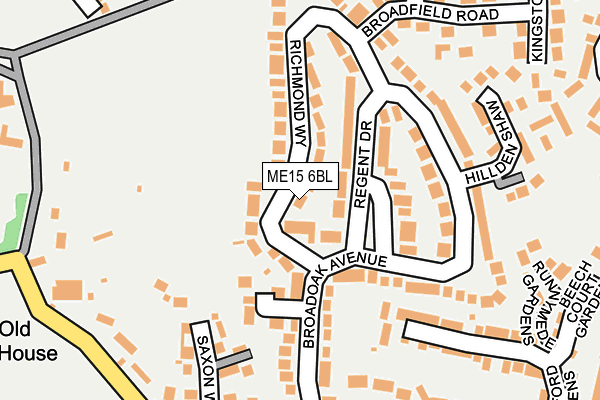 ME15 6BL map - OS OpenMap – Local (Ordnance Survey)