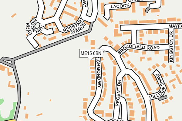 ME15 6BN map - OS OpenMap – Local (Ordnance Survey)