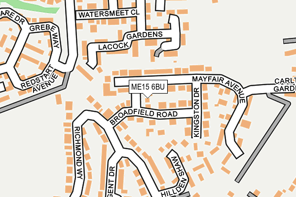 ME15 6BU map - OS OpenMap – Local (Ordnance Survey)