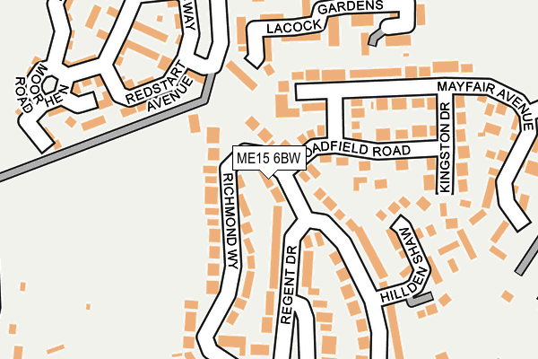 ME15 6BW map - OS OpenMap – Local (Ordnance Survey)