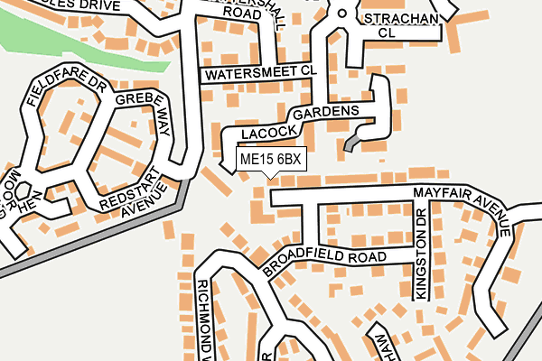 ME15 6BX map - OS OpenMap – Local (Ordnance Survey)