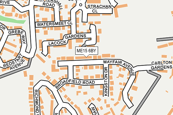 ME15 6BY map - OS OpenMap – Local (Ordnance Survey)