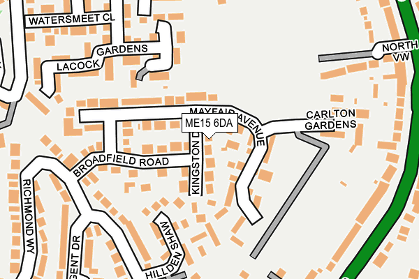 ME15 6DA map - OS OpenMap – Local (Ordnance Survey)