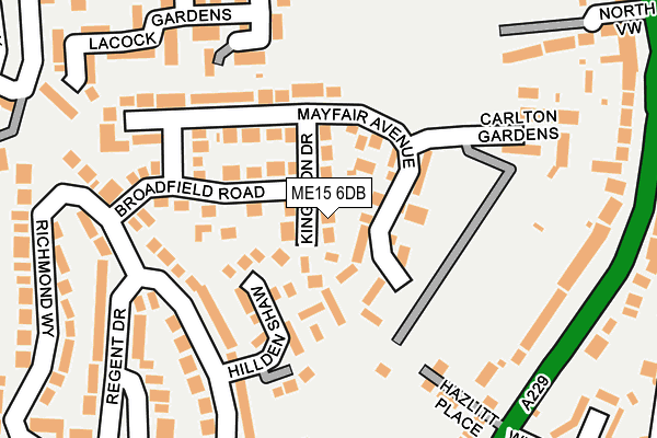 ME15 6DB map - OS OpenMap – Local (Ordnance Survey)
