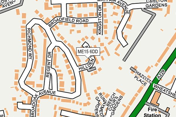 ME15 6DD map - OS OpenMap – Local (Ordnance Survey)