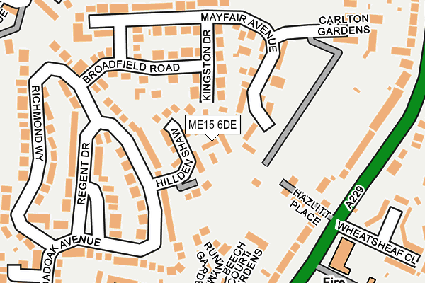 ME15 6DE map - OS OpenMap – Local (Ordnance Survey)