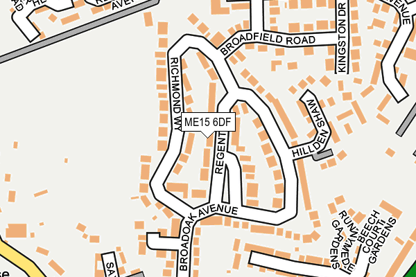 ME15 6DF map - OS OpenMap – Local (Ordnance Survey)