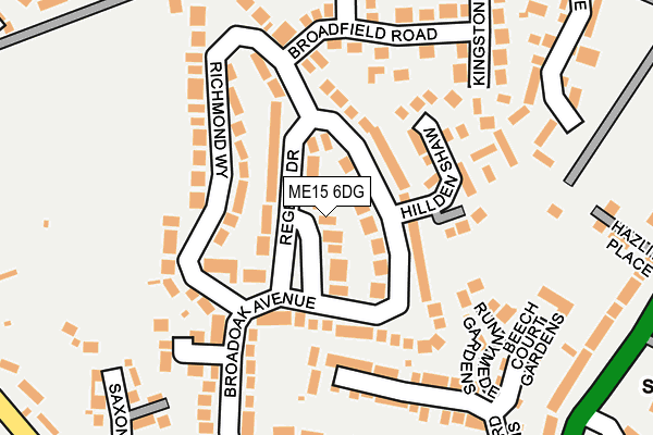 ME15 6DG map - OS OpenMap – Local (Ordnance Survey)