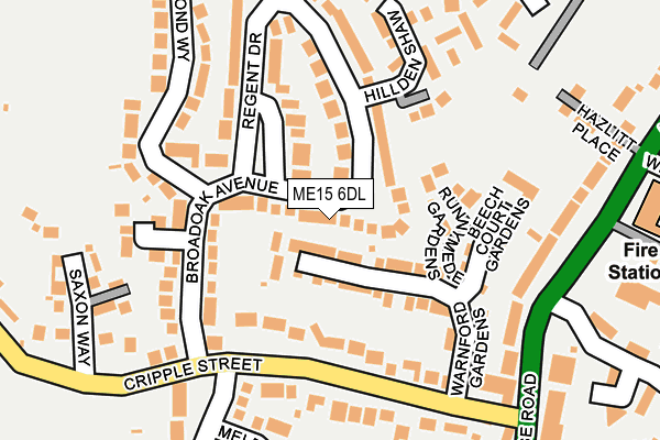 ME15 6DL map - OS OpenMap – Local (Ordnance Survey)