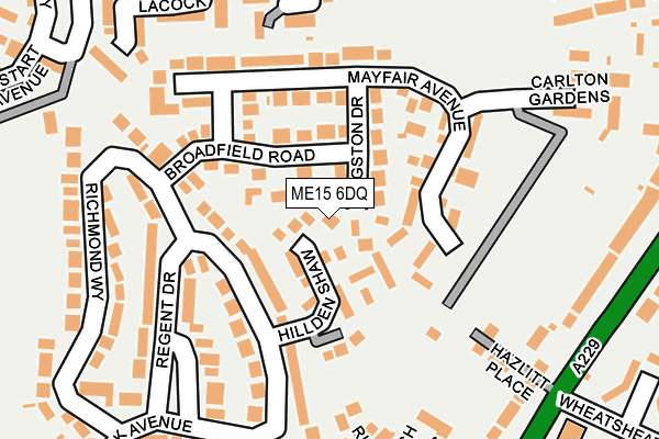 ME15 6DQ map - OS OpenMap – Local (Ordnance Survey)