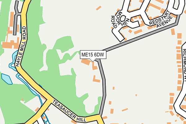 ME15 6DW map - OS OpenMap – Local (Ordnance Survey)