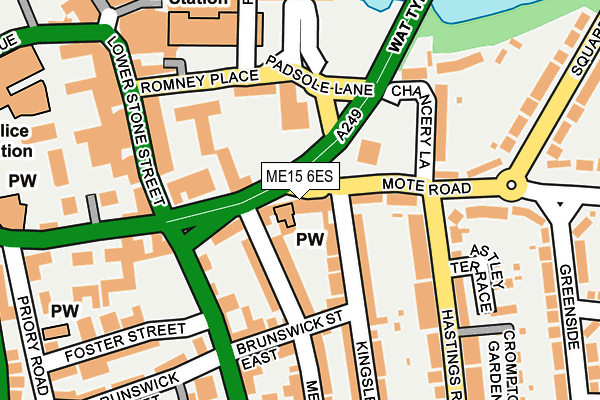 ME15 6ES map - OS OpenMap – Local (Ordnance Survey)