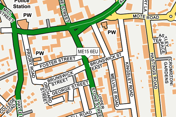 ME15 6EU map - OS OpenMap – Local (Ordnance Survey)