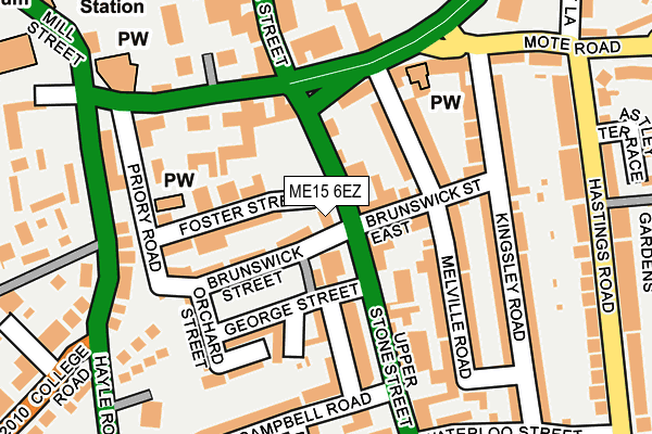 ME15 6EZ map - OS OpenMap – Local (Ordnance Survey)