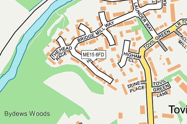 ME15 6FD map - OS OpenMap – Local (Ordnance Survey)