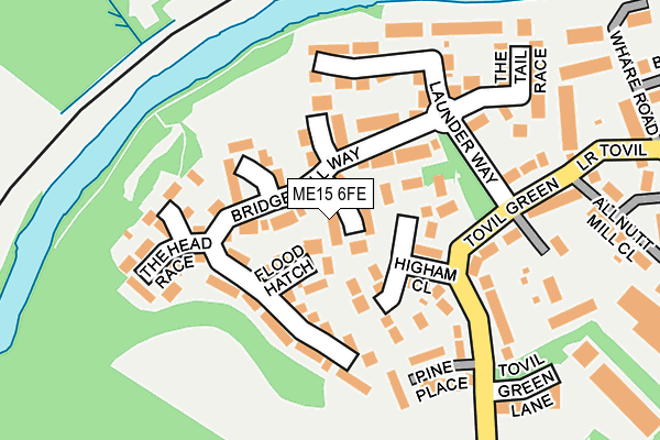 ME15 6FE map - OS OpenMap – Local (Ordnance Survey)