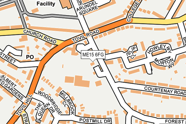 ME15 6FG map - OS OpenMap – Local (Ordnance Survey)