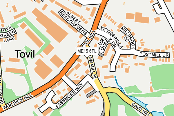 ME15 6FL map - OS OpenMap – Local (Ordnance Survey)