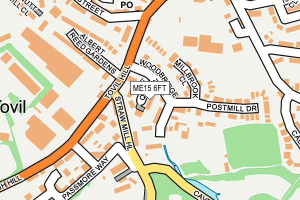 ME15 6FT map - OS OpenMap – Local (Ordnance Survey)