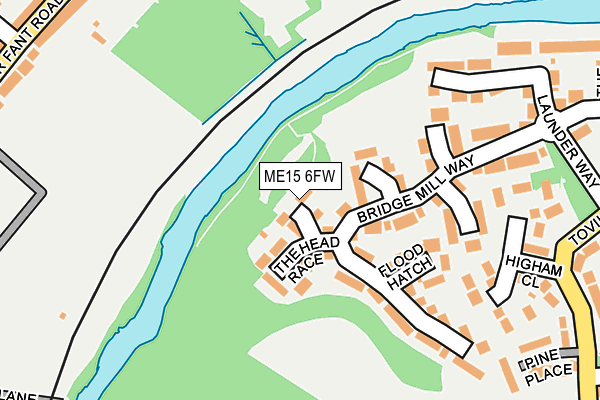 ME15 6FW map - OS OpenMap – Local (Ordnance Survey)