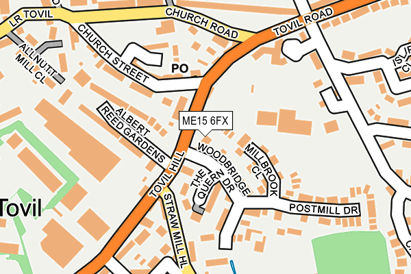 ME15 6FX map - OS OpenMap – Local (Ordnance Survey)