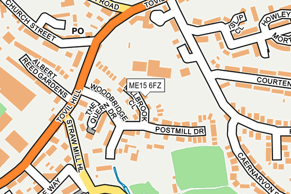 ME15 6FZ map - OS OpenMap – Local (Ordnance Survey)