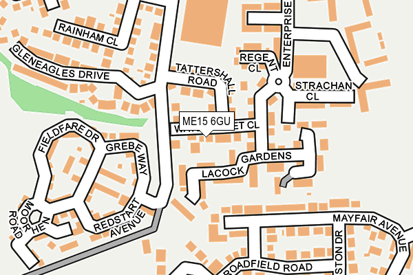 ME15 6GU map - OS OpenMap – Local (Ordnance Survey)