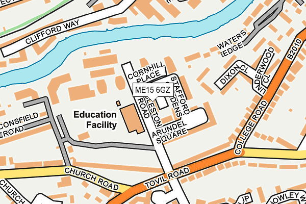 ME15 6GZ map - OS OpenMap – Local (Ordnance Survey)