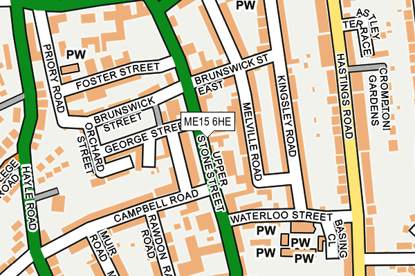 ME15 6HE map - OS OpenMap – Local (Ordnance Survey)