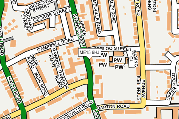 ME15 6HJ map - OS OpenMap – Local (Ordnance Survey)