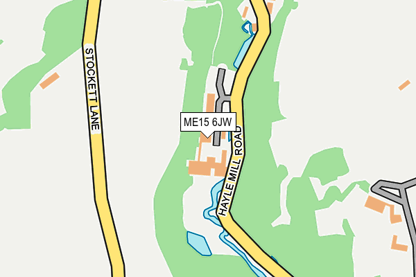 ME15 6JW map - OS OpenMap – Local (Ordnance Survey)