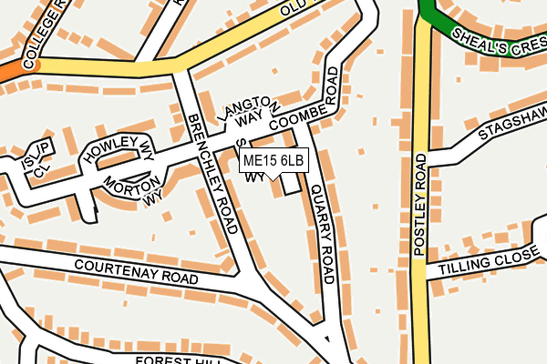 ME15 6LB map - OS OpenMap – Local (Ordnance Survey)