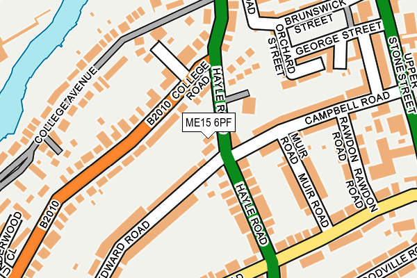 ME15 6PF map - OS OpenMap – Local (Ordnance Survey)