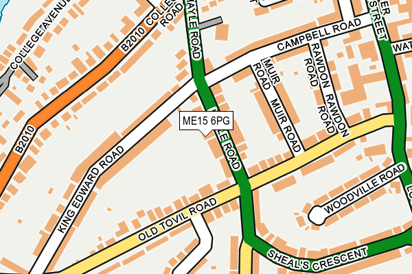 ME15 6PG map - OS OpenMap – Local (Ordnance Survey)