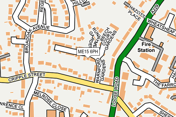 ME15 6PH map - OS OpenMap – Local (Ordnance Survey)