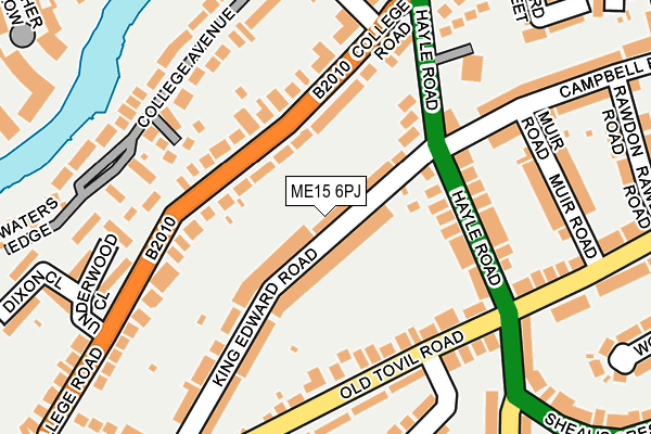 ME15 6PJ map - OS OpenMap – Local (Ordnance Survey)