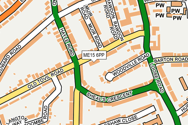 ME15 6PP map - OS OpenMap – Local (Ordnance Survey)