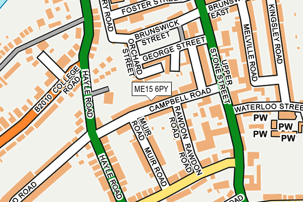 ME15 6PY map - OS OpenMap – Local (Ordnance Survey)