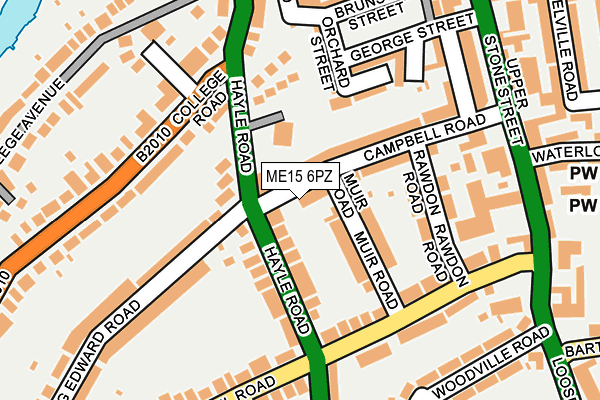 ME15 6PZ map - OS OpenMap – Local (Ordnance Survey)
