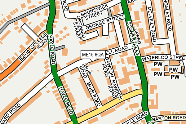 ME15 6QA map - OS OpenMap – Local (Ordnance Survey)