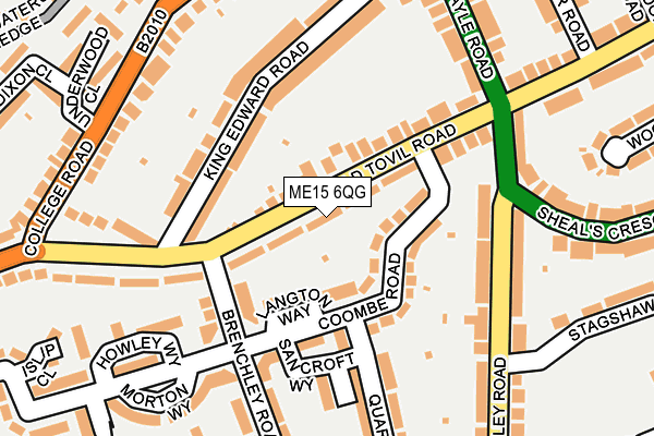 ME15 6QG map - OS OpenMap – Local (Ordnance Survey)