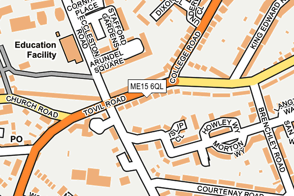 ME15 6QL map - OS OpenMap – Local (Ordnance Survey)