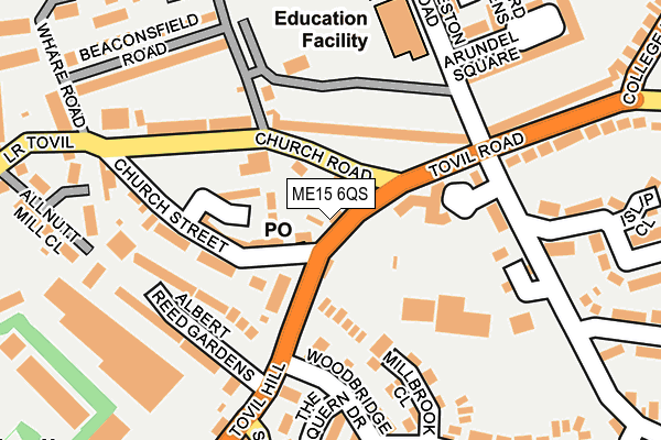 ME15 6QS map - OS OpenMap – Local (Ordnance Survey)