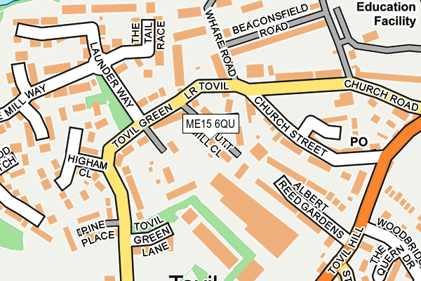 ME15 6QU map - OS OpenMap – Local (Ordnance Survey)