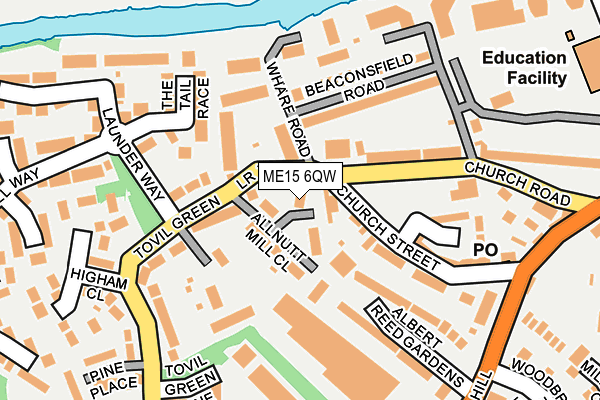 ME15 6QW map - OS OpenMap – Local (Ordnance Survey)