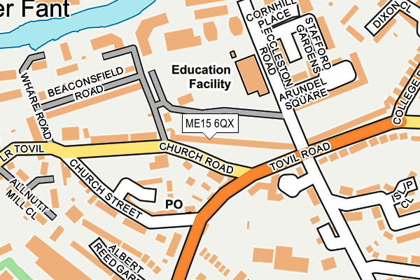 ME15 6QX map - OS OpenMap – Local (Ordnance Survey)