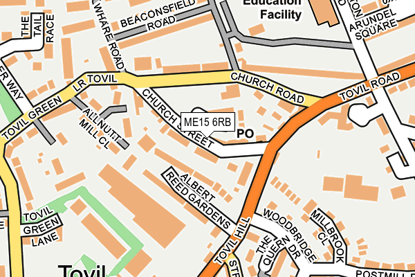 ME15 6RB map - OS OpenMap – Local (Ordnance Survey)