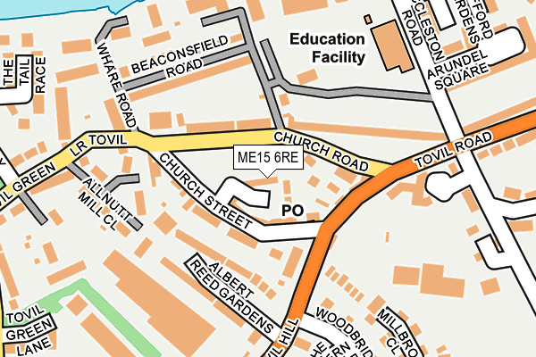 ME15 6RE map - OS OpenMap – Local (Ordnance Survey)